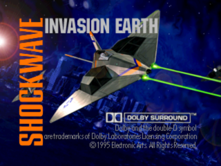 Shockwave Assault title screen for Playstation